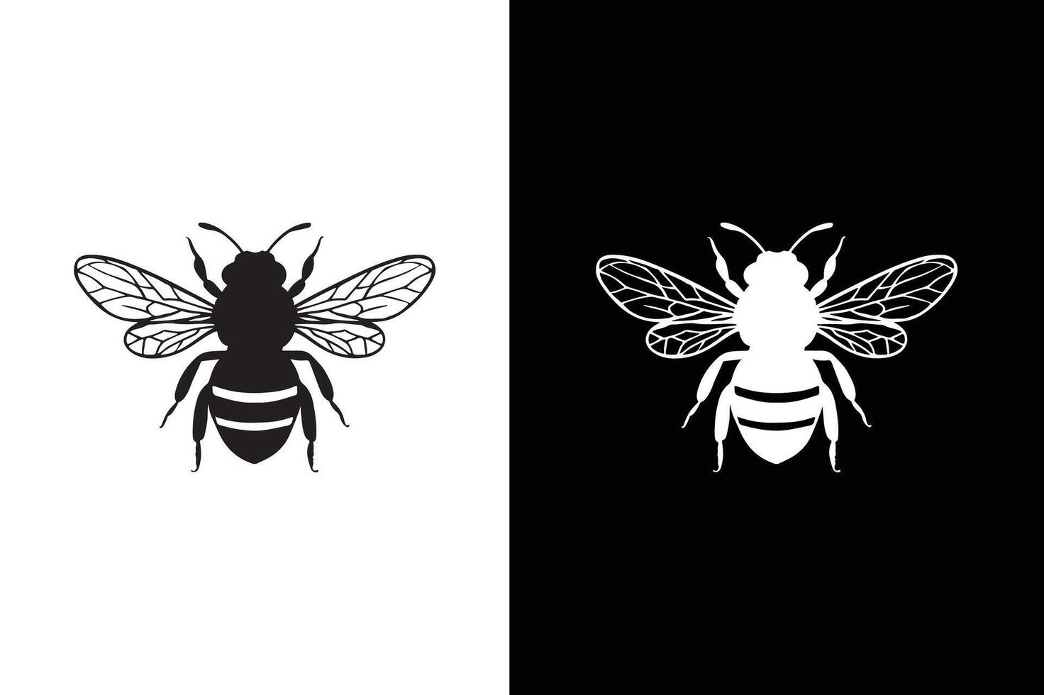 Simple Bee icon silhouette. The icon can be used for websites, print templates, presentation templates, illustrations. Bee icon silhouette black vector