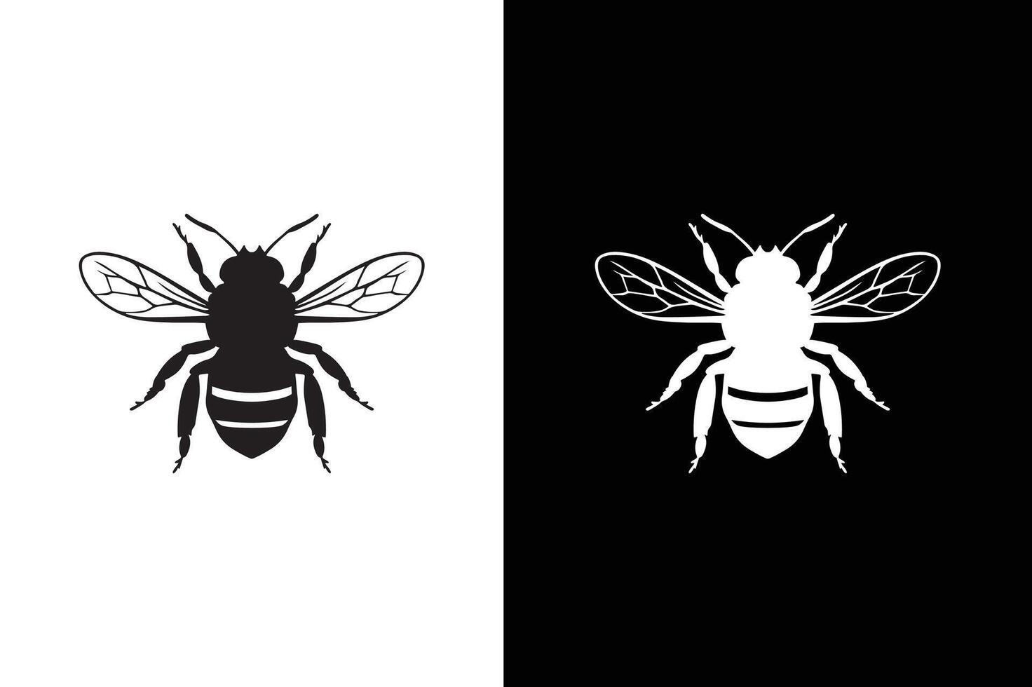 Simple Bee icon silhouette. The icon can be used for websites, print templates, presentation templates, illustrations. Bee icon silhouette black white background. vector