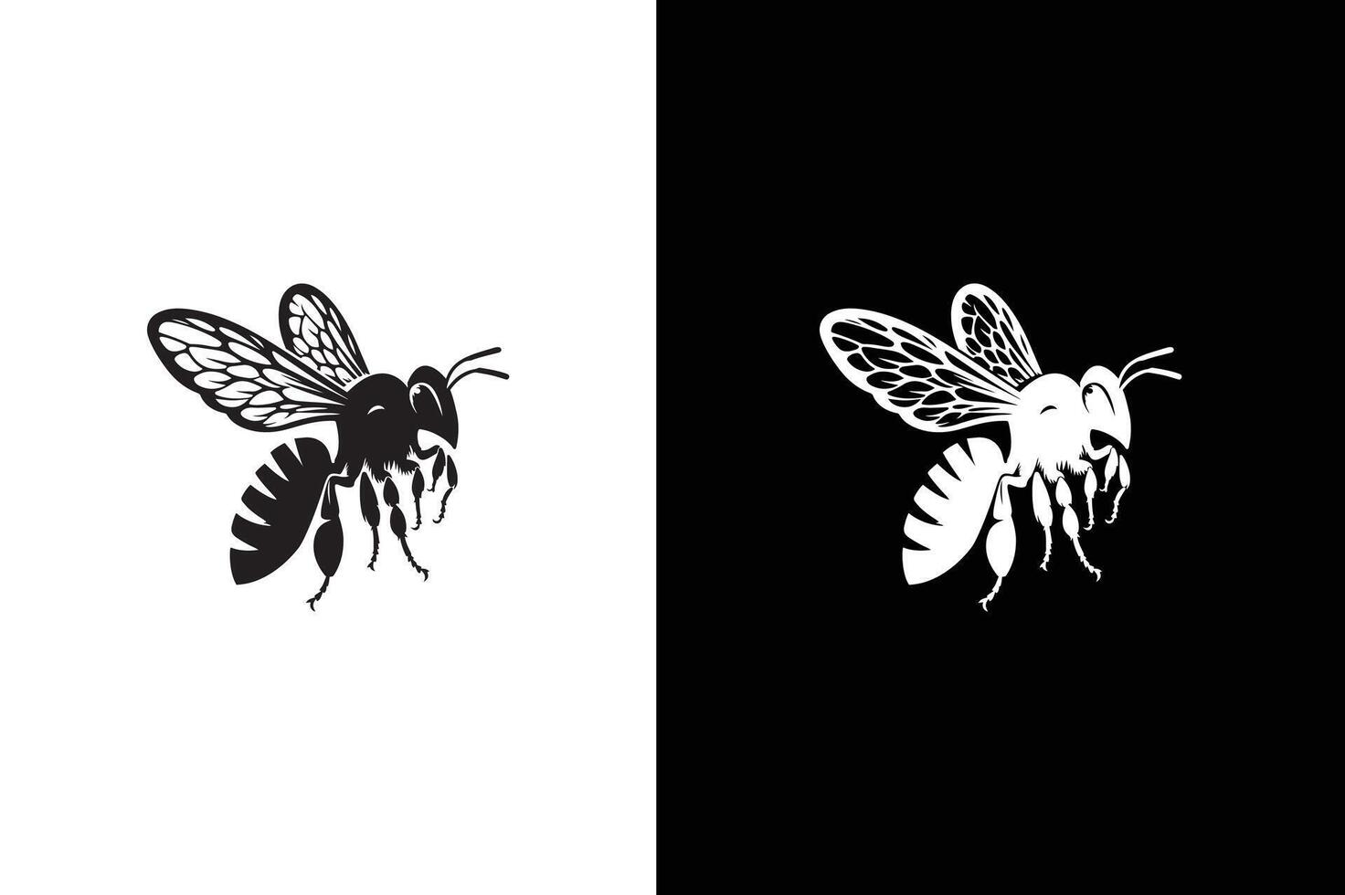 Simple Bee icon silhouette. The icon can be used for websites, print templates, presentation templates, illustrations. Bee icon silhouette vector