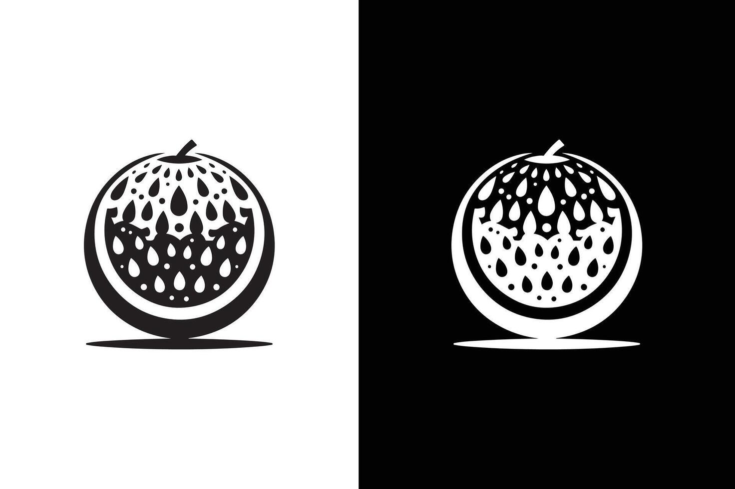 Watermelon Icon silhouette. Watermelon Fruit food symbol in a black white background vector