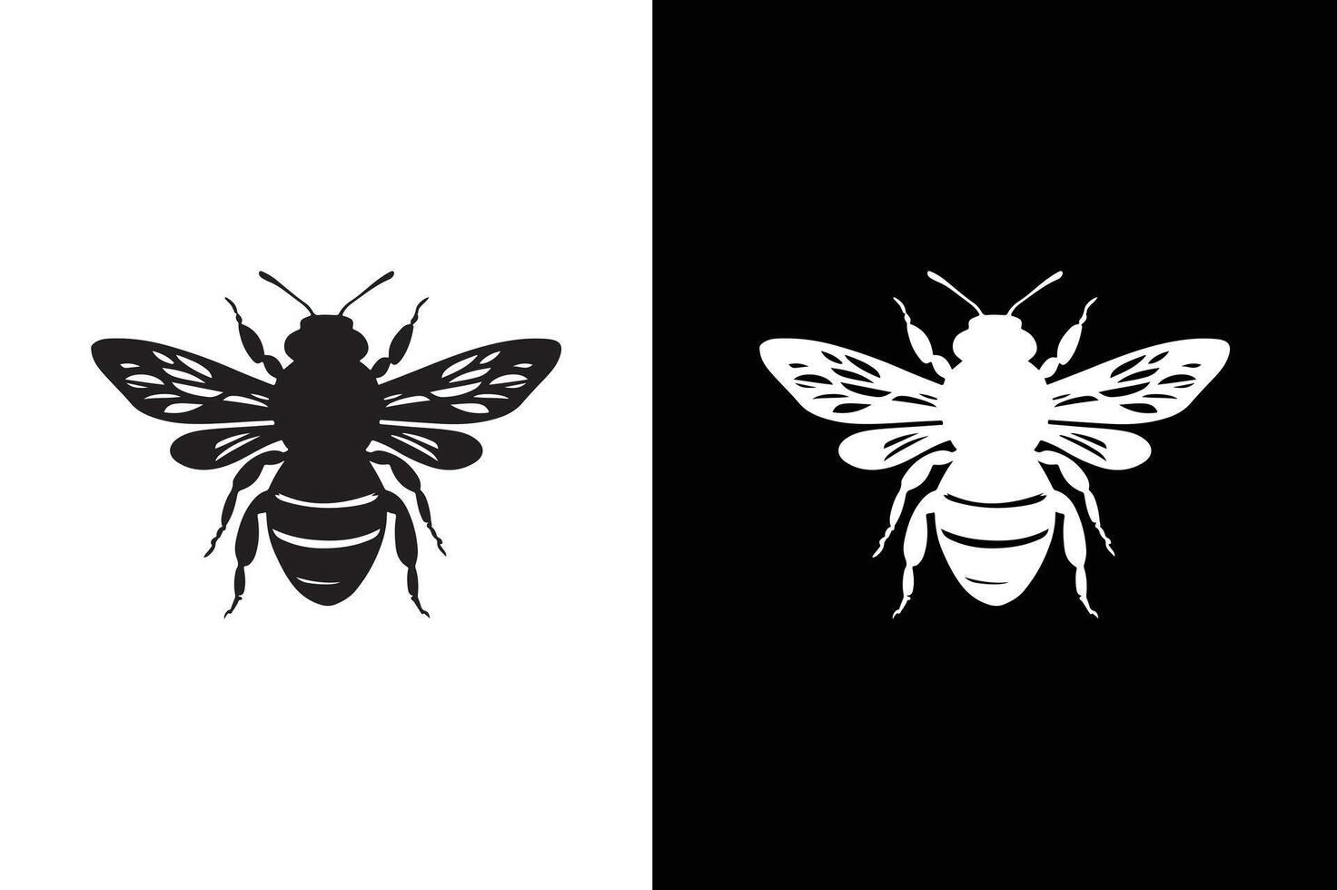 Bee icon silhouette illustration. The icon can be used for websites, print templates, presentation templates, illustrations. vector