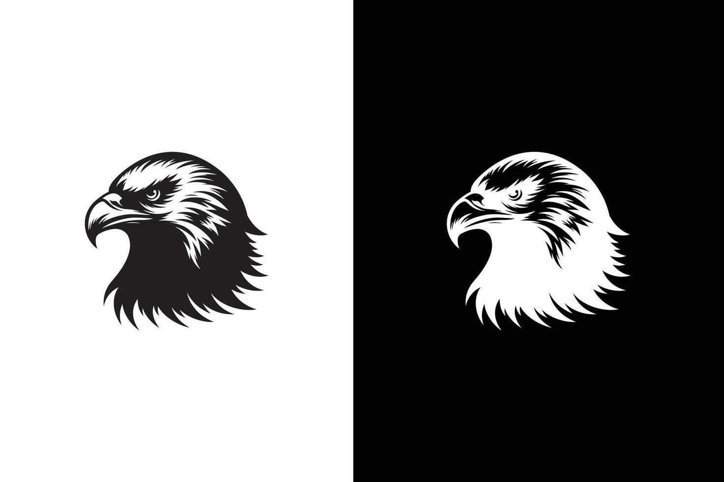 Eagle icon silhouette illustration. Eagle had, icon logo design black vector