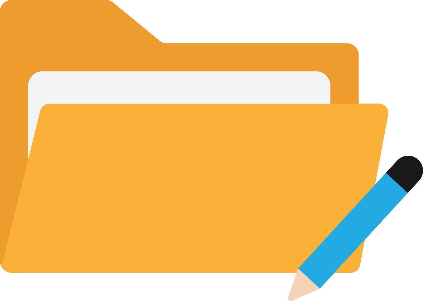 Folder File Pencil vector