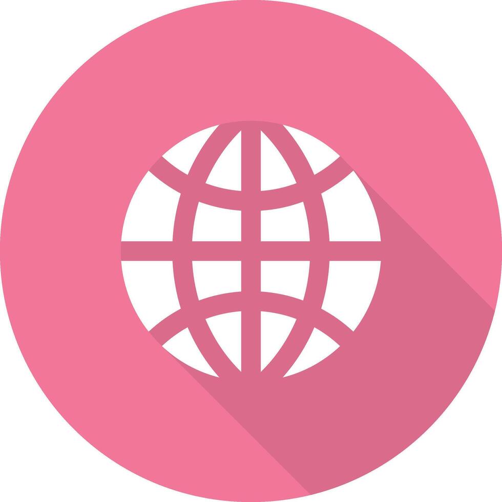 Website Pink Icon with Dark Pink Shadow vector