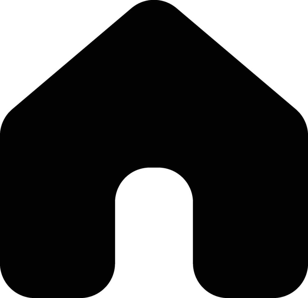 Home Black Solid Icon vector
