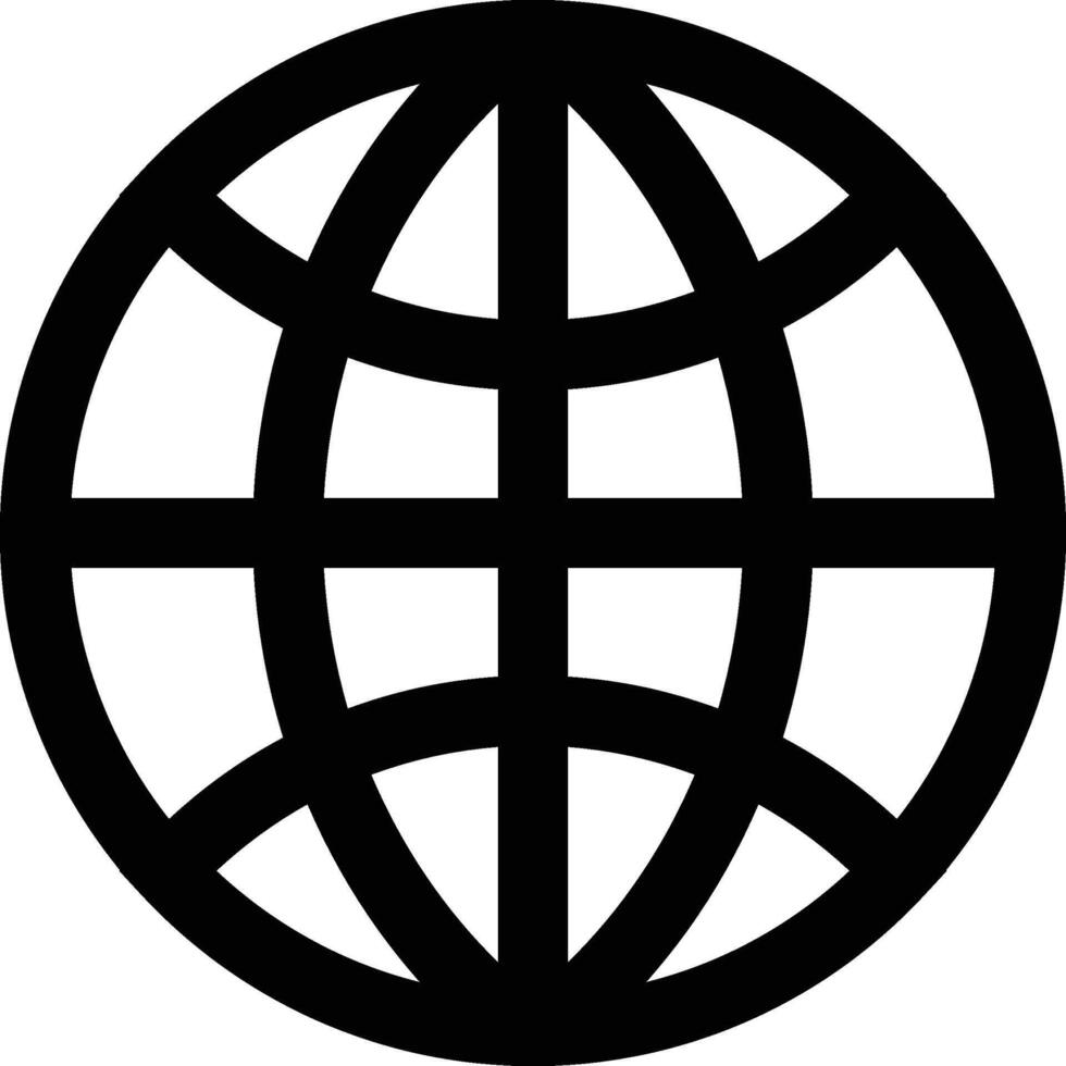 Website Black Outline Icon vector