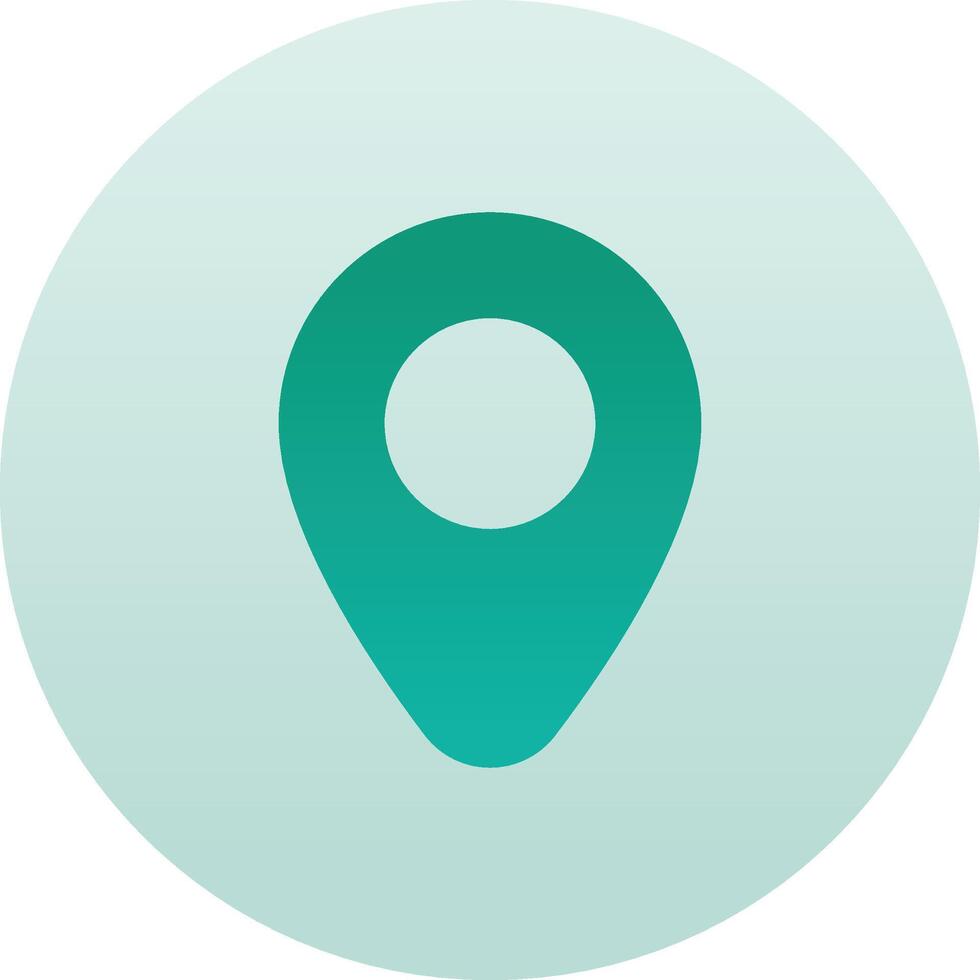 Maps Circle Icon with Green Gradient Color vector