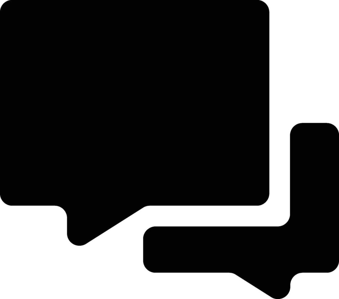 Chat Black Solid Icon vector