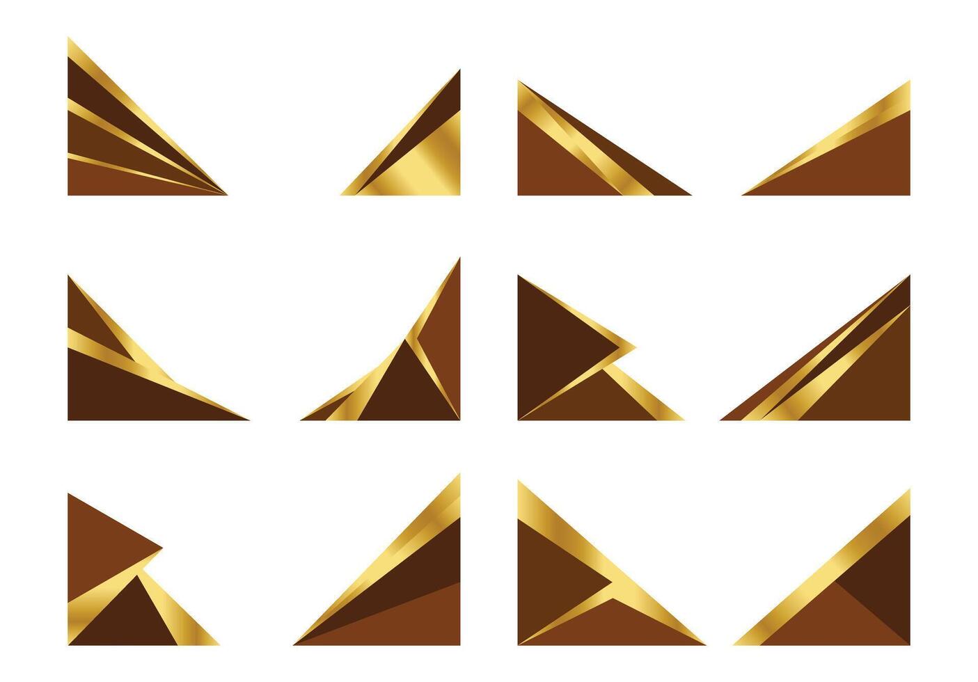 Abstract Luxury Geometric Corner Element Shape for Banner. Illustration Set vector