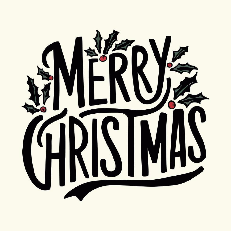 merry christmas t shirt design typography on an isolated white background vector