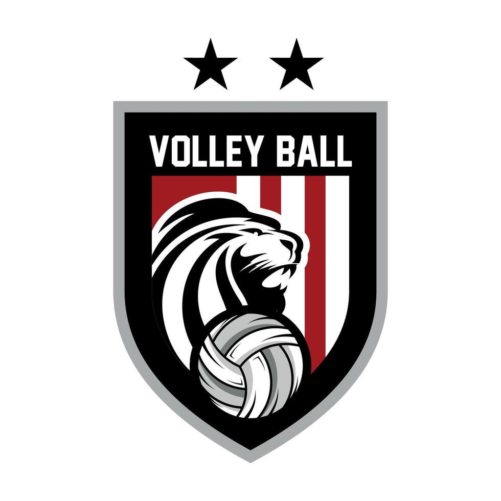 Volleyball sport logo design illustration vector