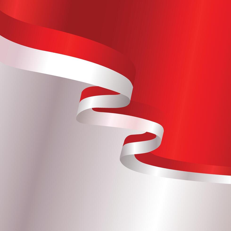 Indonesia flag ribbon art illustration background vector