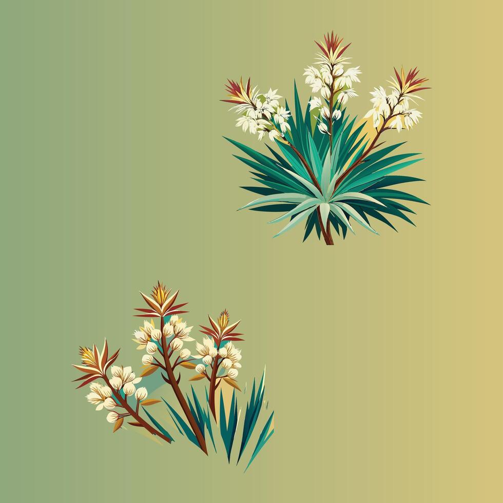 Creative set with flowers Design. vector