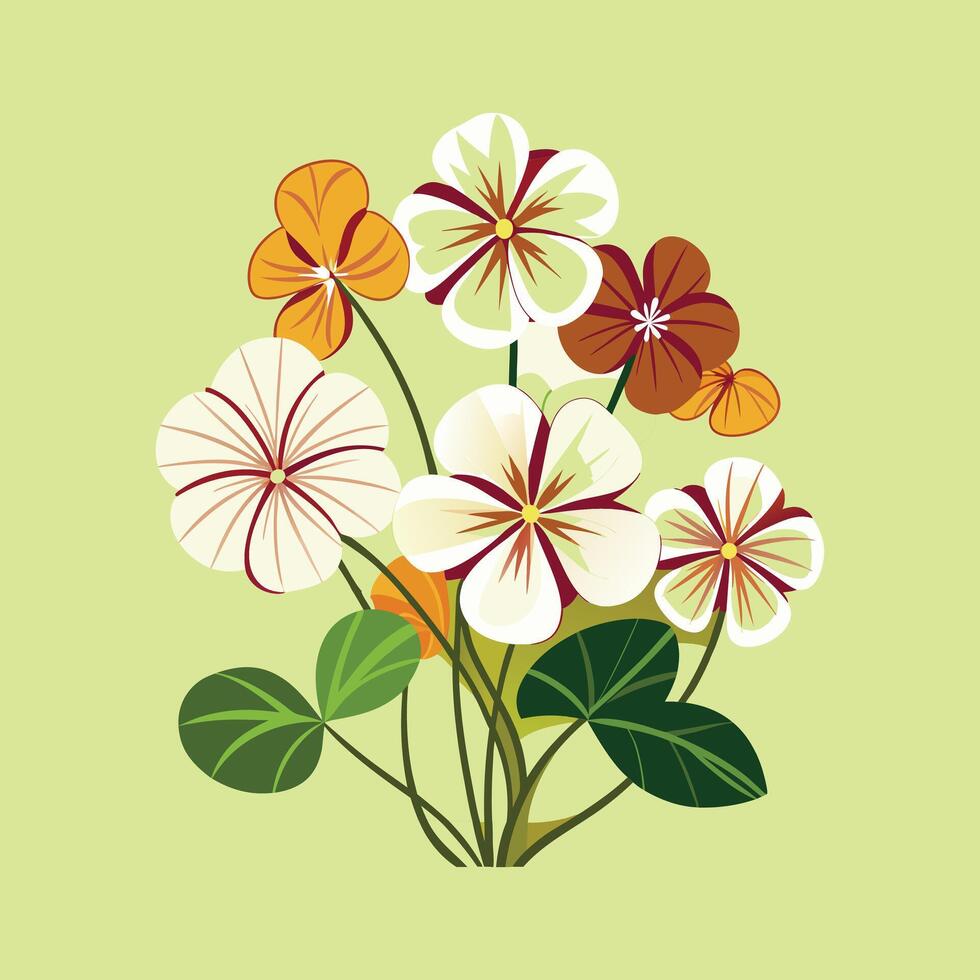 Creative Botanical set with flowers Design. vector