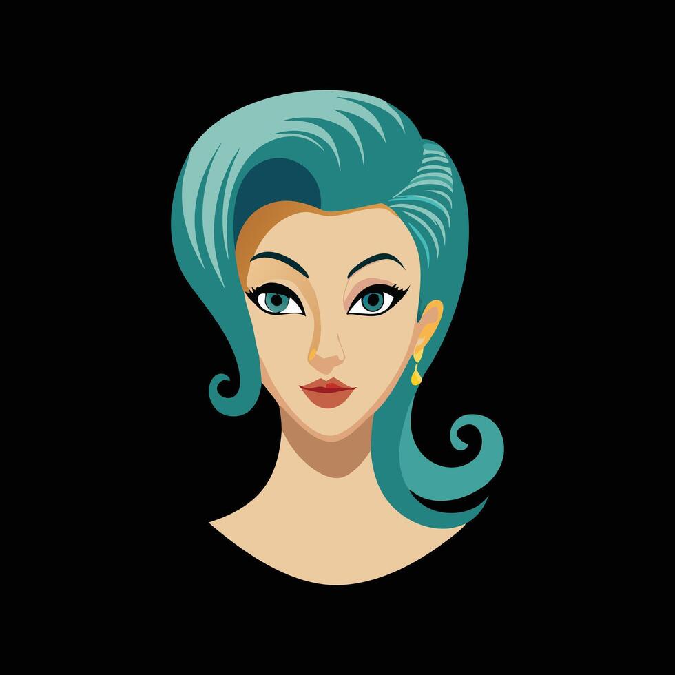 Elegant Hairstyles for Modern Women vector