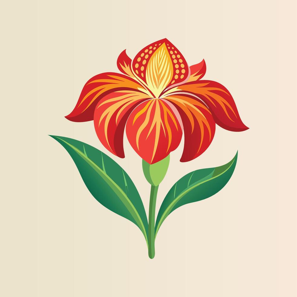 Creative Botanical set with flowers Design. vector