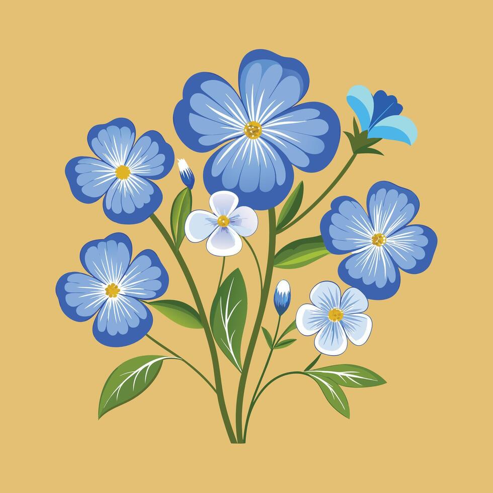 Creative Botanical set with flowers Design. vector