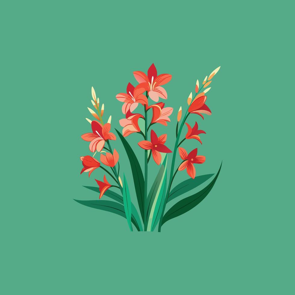 Creative set with flowers Design. vector