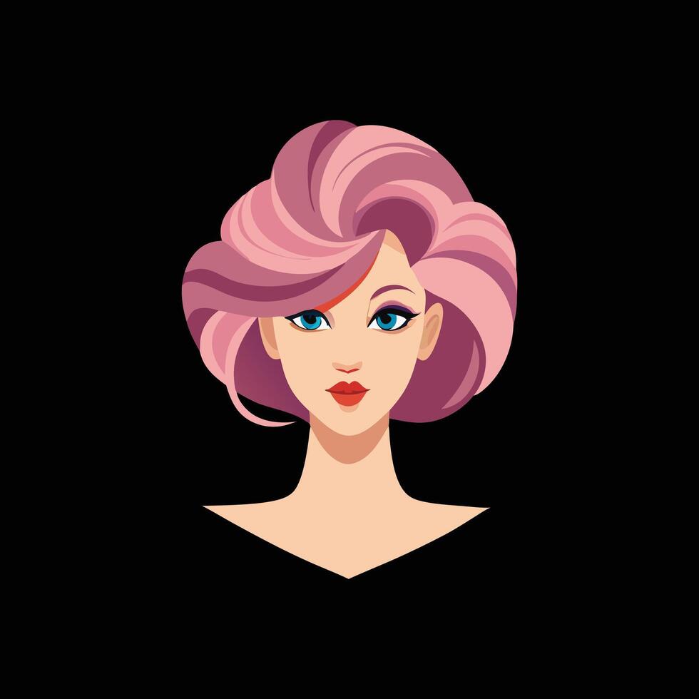Elegant Hairstyles for Modern Women vector