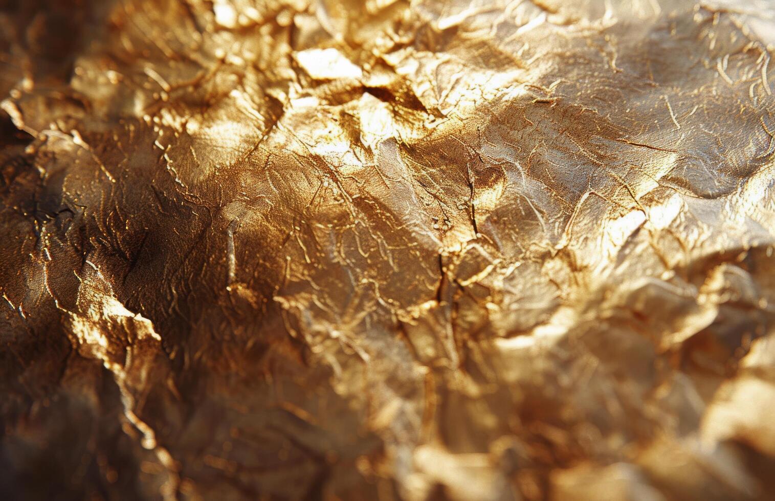 Close-Up View of Shiny Gold Leaf Texture photo