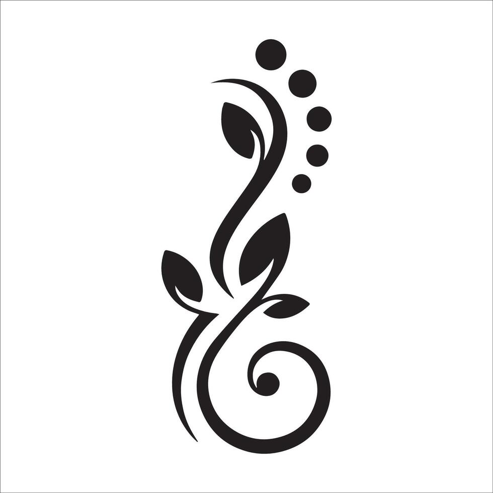a black and white logo with a guitar and leaves vector