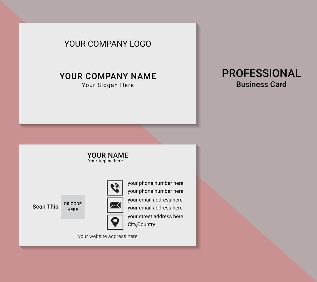 Business card design perfect for personal and official use. vector