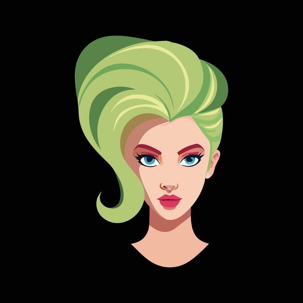 Elegant Hairstyles for Modern Women vector
