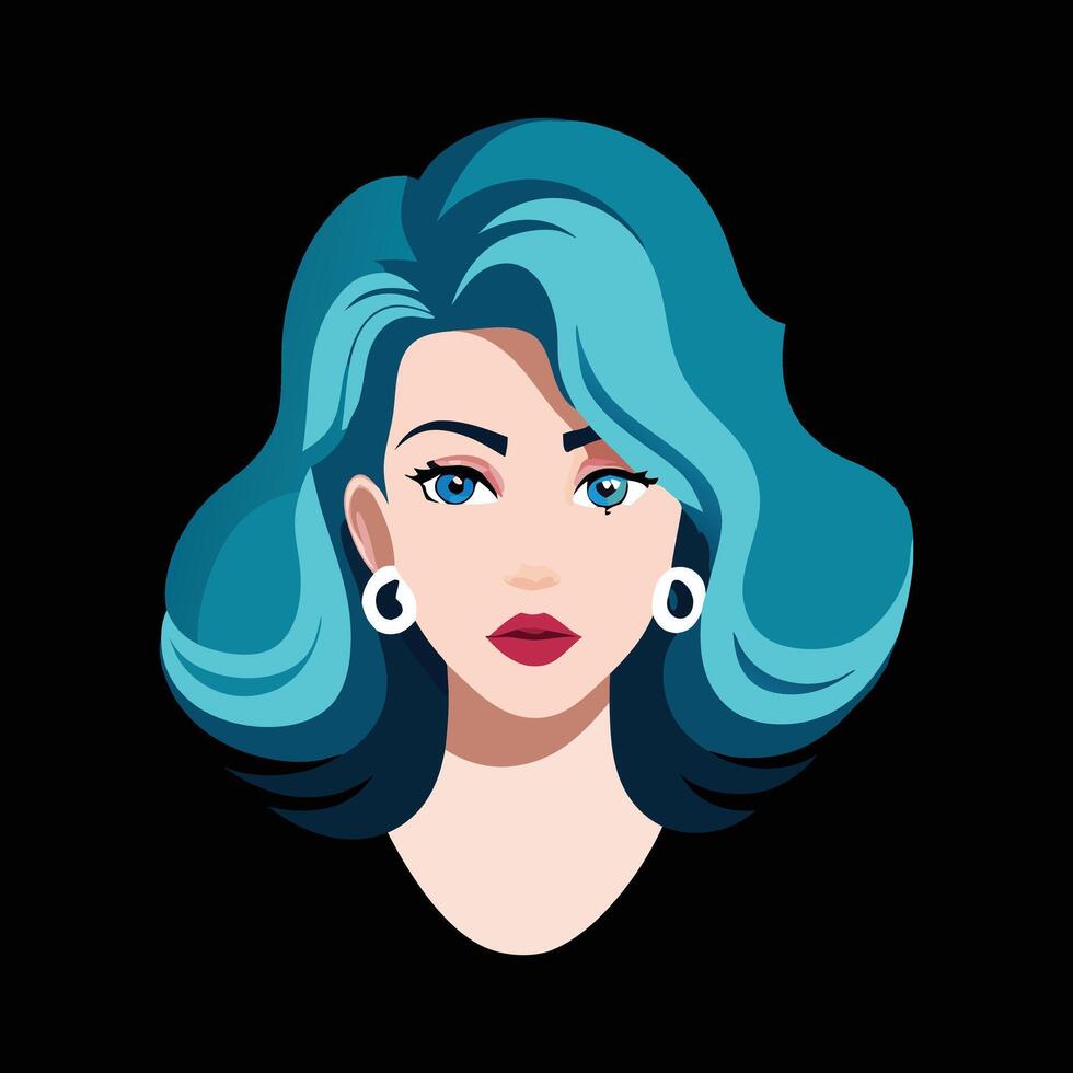 Elegant Hairstyles for Modern Women vector