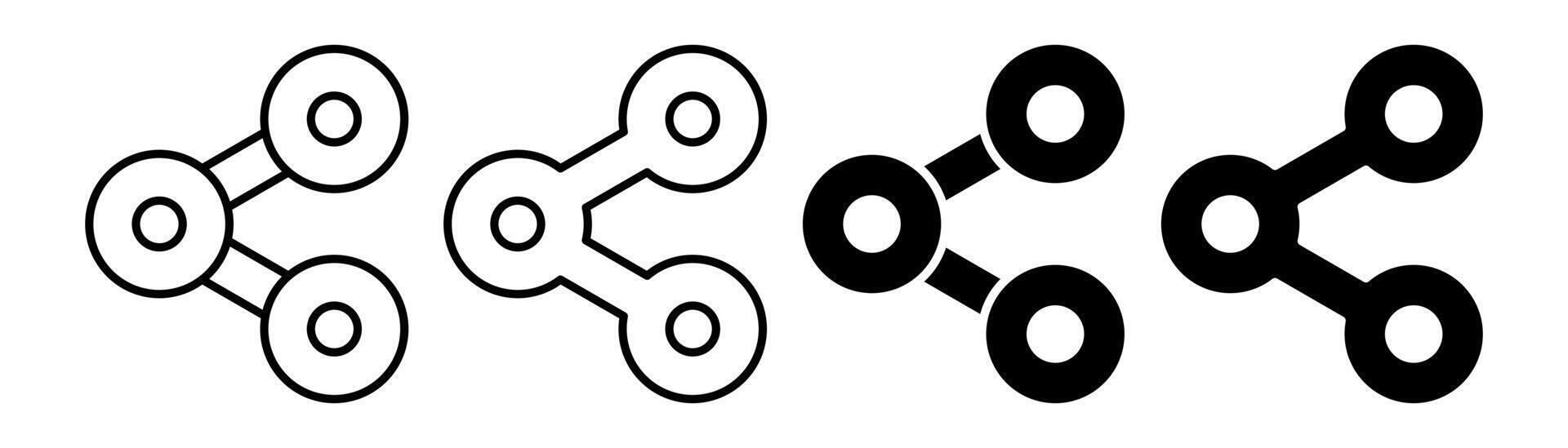 share icon set. design for web UI. vector