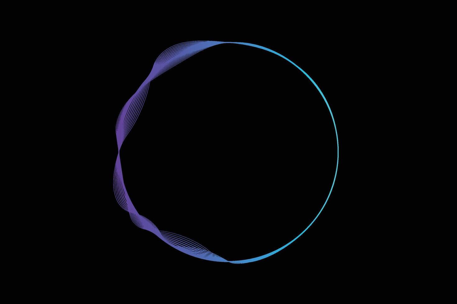 A circular frame featuring a gradient, empty space in the center for Text. vector