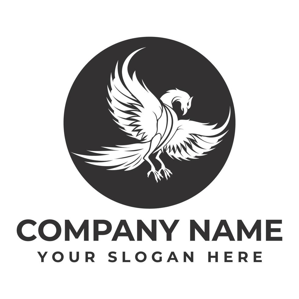 phoenix illustration design icon logo vector