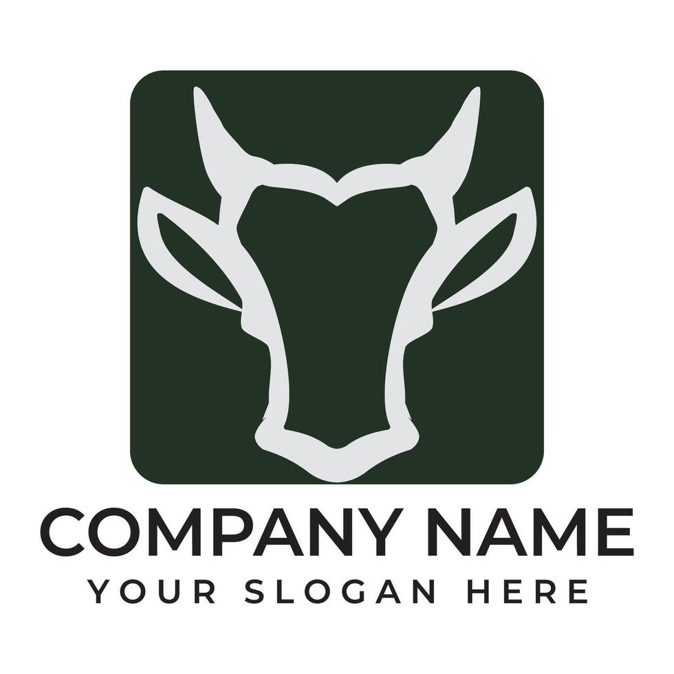 Cow Logo Template icon vector