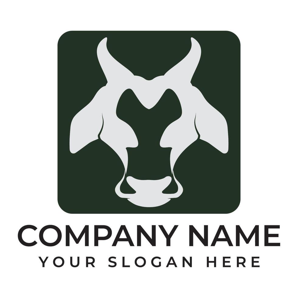 Cow Logo Template icon vector