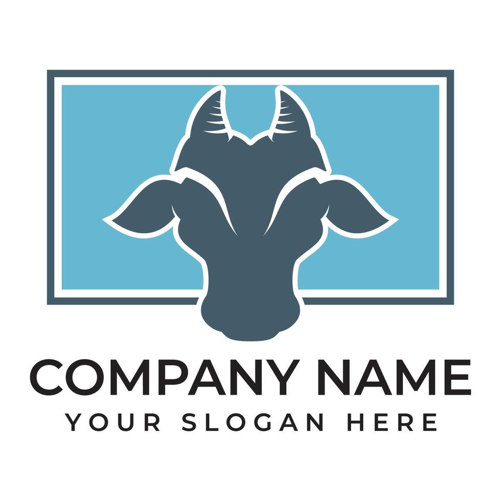 Cow Logo Template icon vector