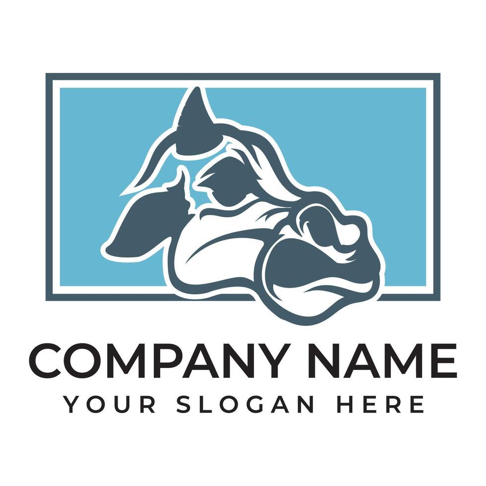 Cow Logo Template icon vector
