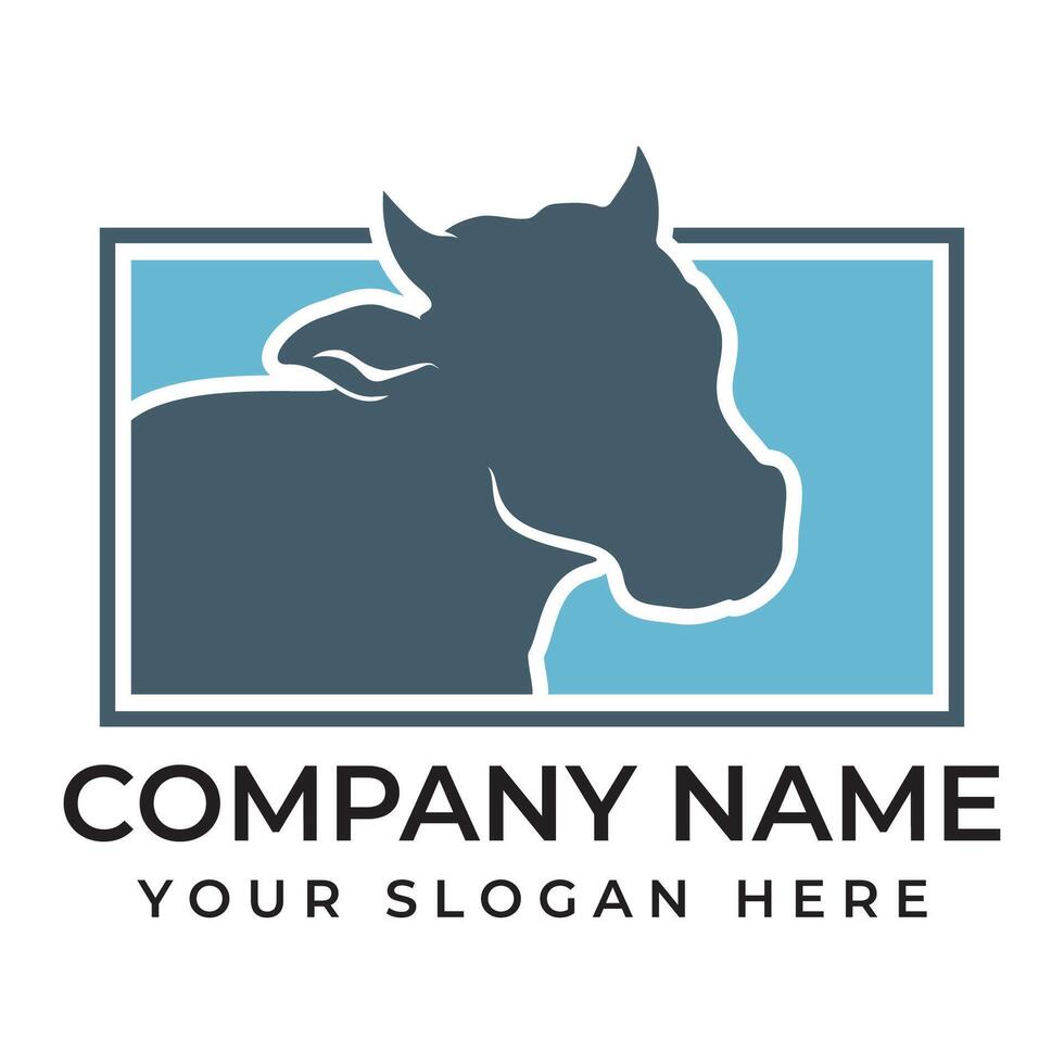 Cow Logo Template icon vector
