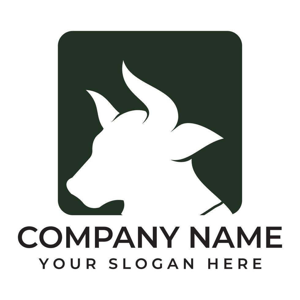 Cow Logo Template icon vector