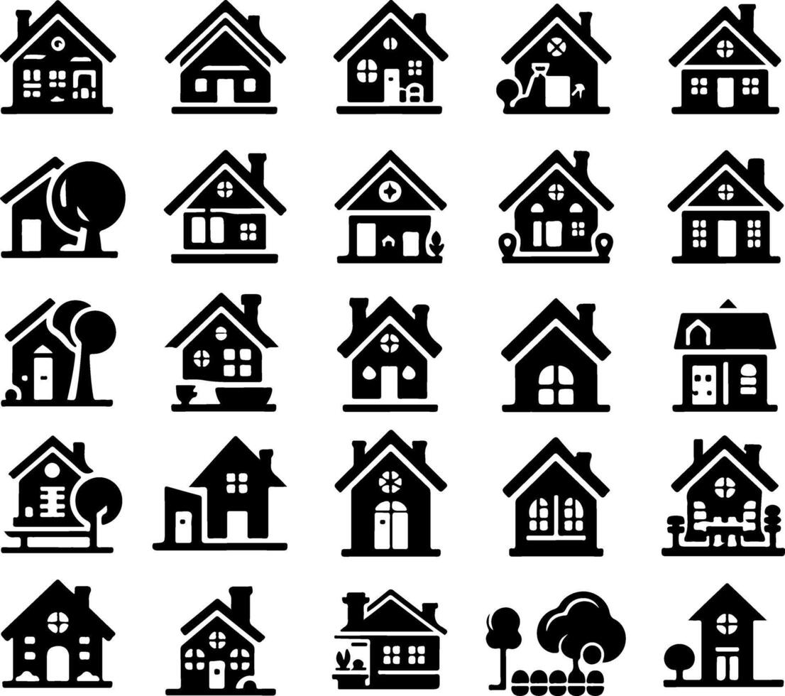 House Icon Silhouette Design vector