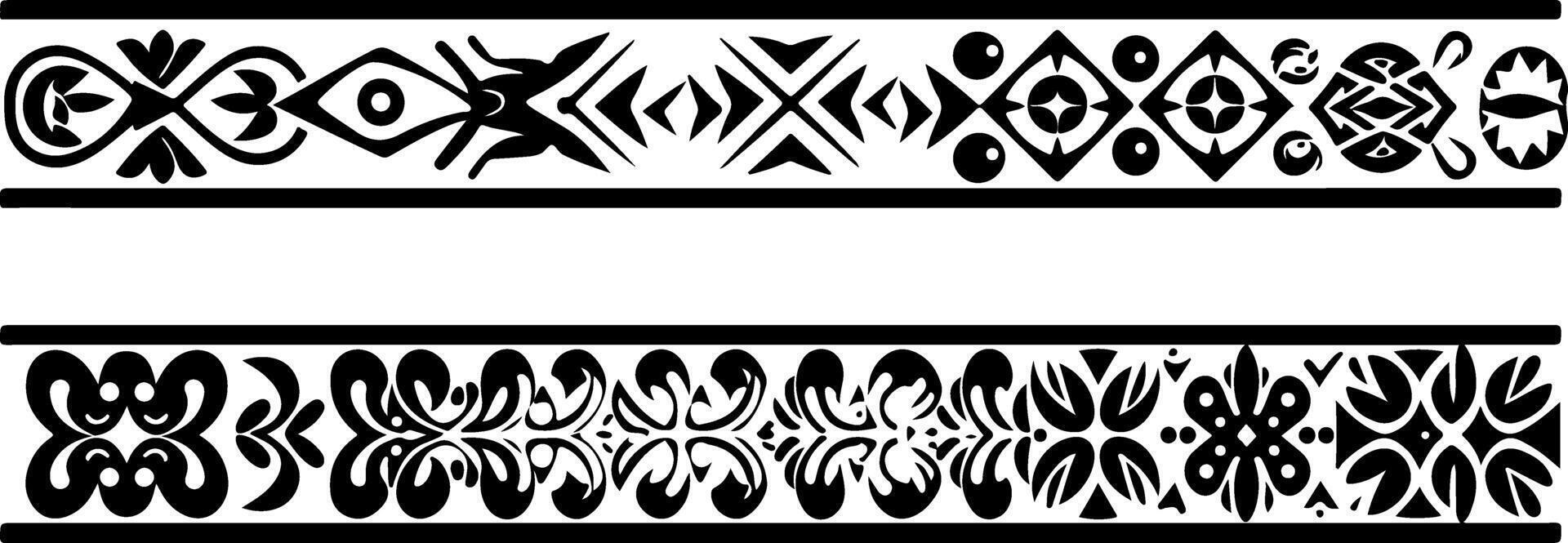 Simple Pattern Decorative Border Design vector