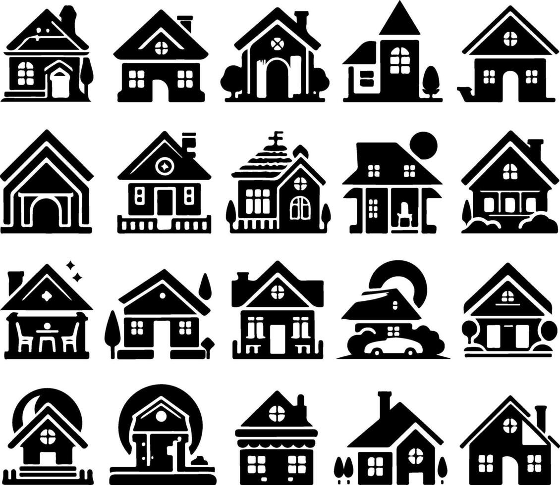 House Icon Silhouette Design vector