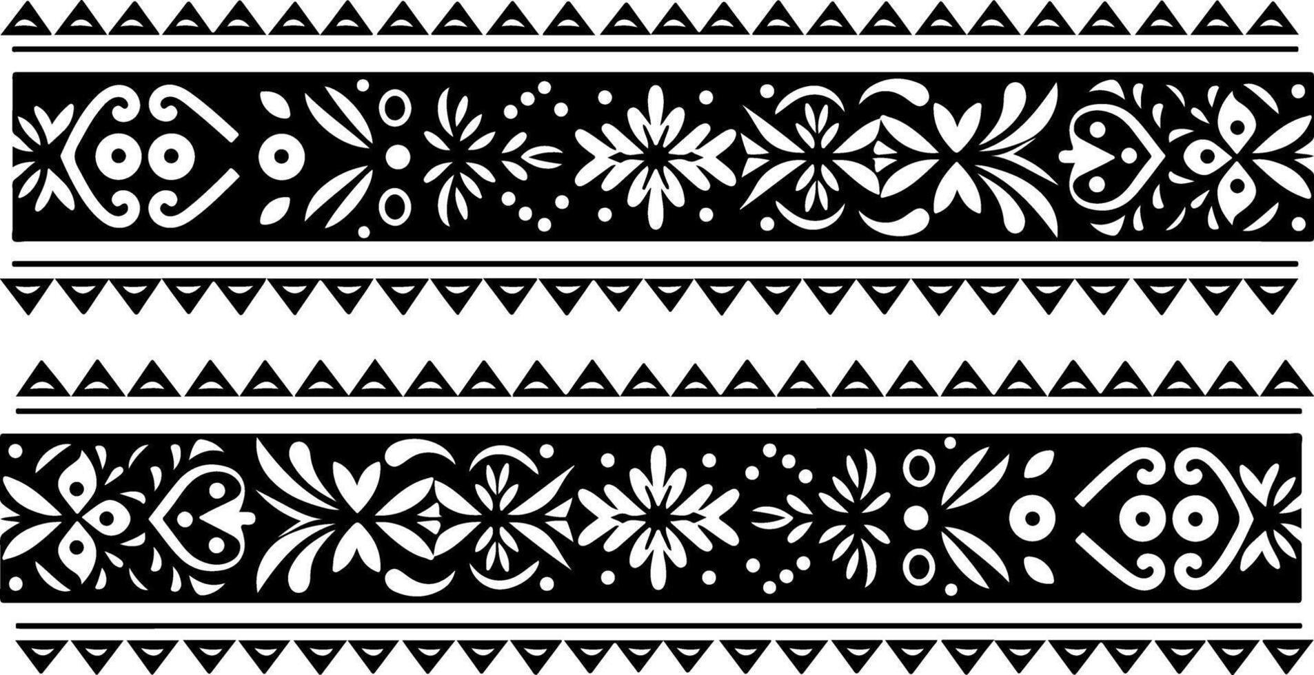 Simple Pattern Decorative Border Design vector
