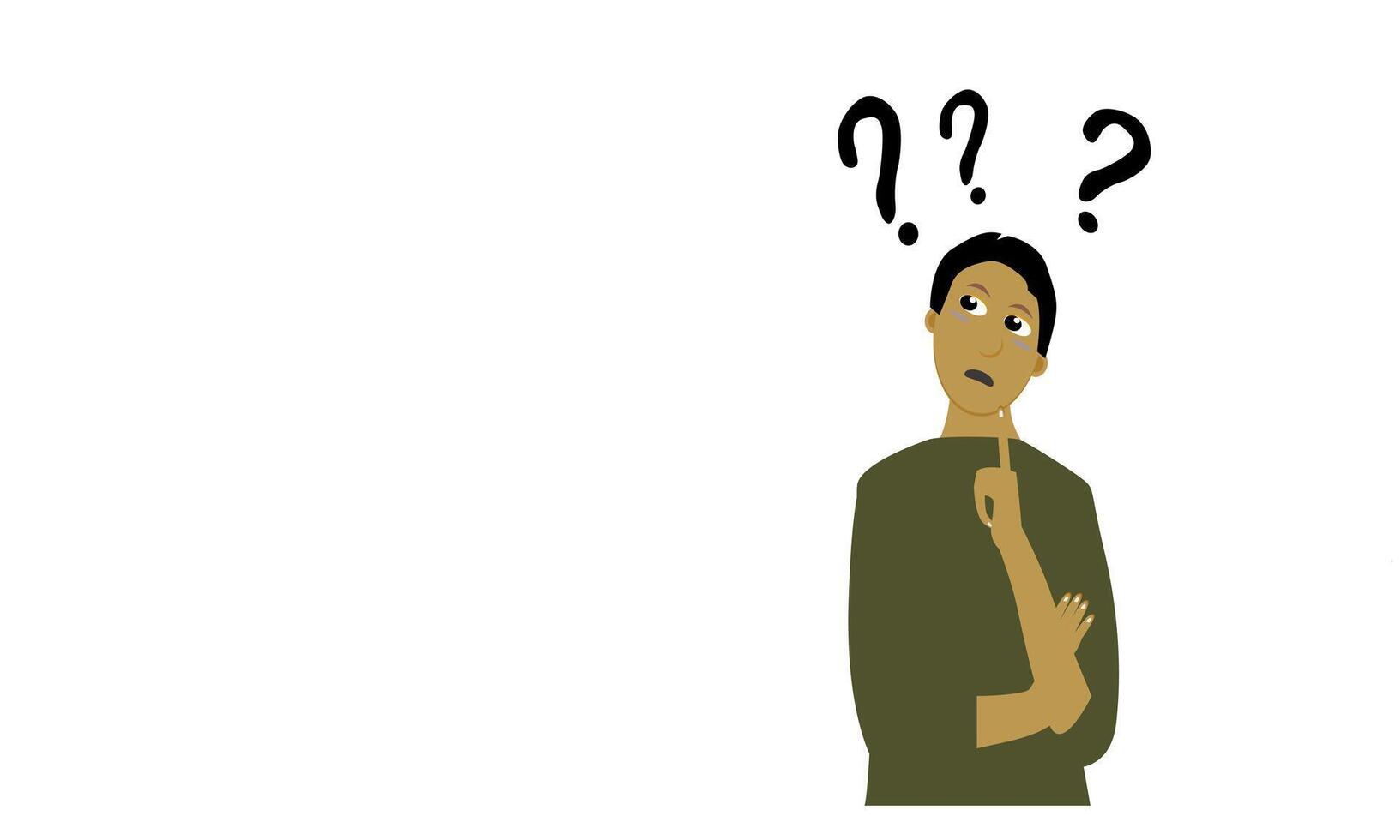 Illustration Geometric Confused Men vector