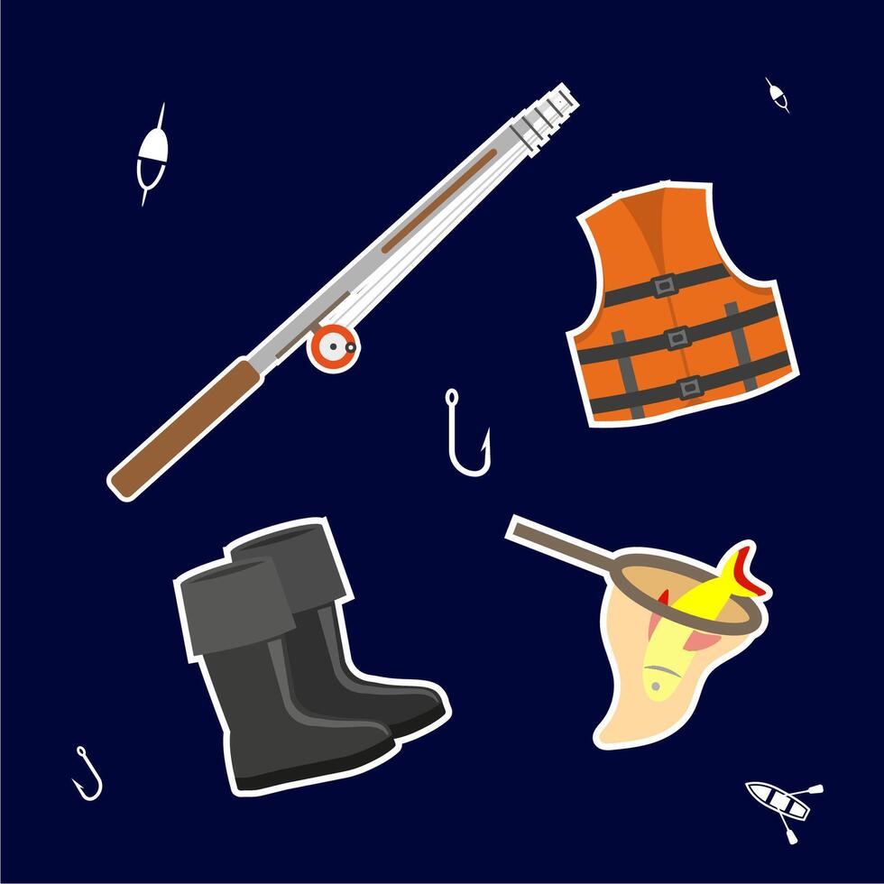 simple fishing gear icon.eps vector