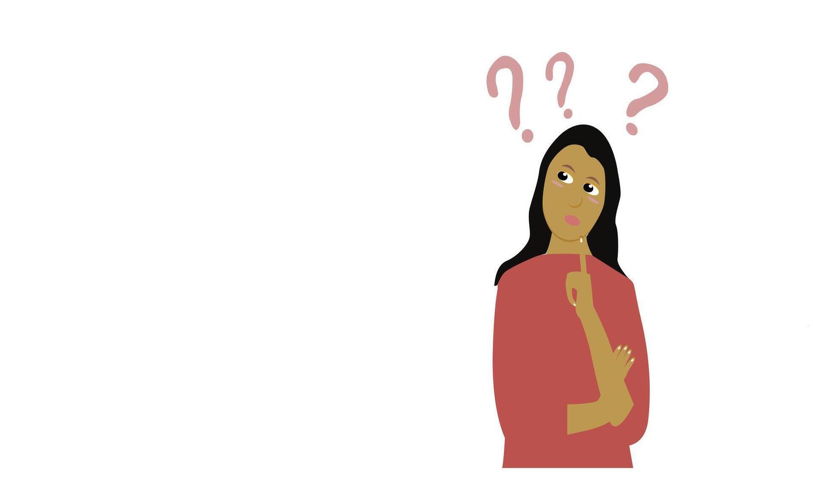 Illustration Geometric Confused Women vector