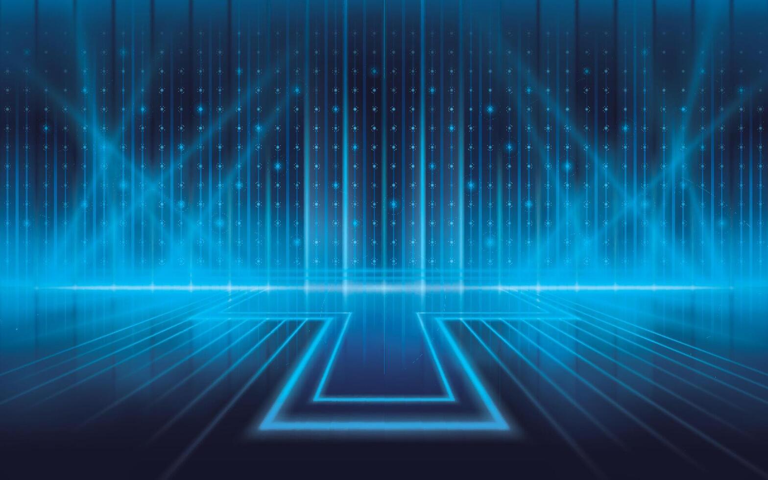 Elegant scene Lighting effect. Light dots show on stage glowing. Diagonal stripes lines with glowing light rays. vector