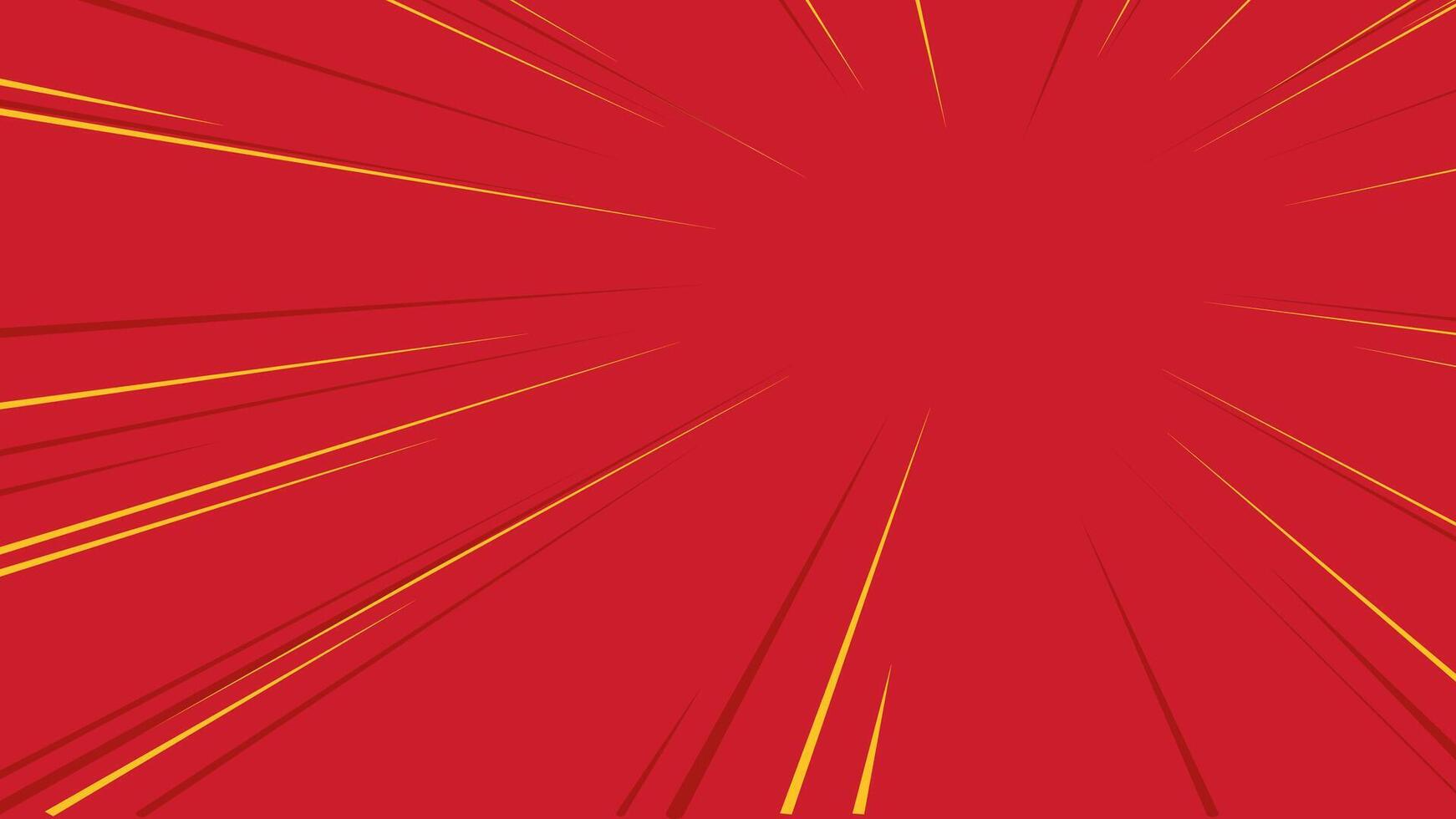 comic book background with red and yellow rays vector