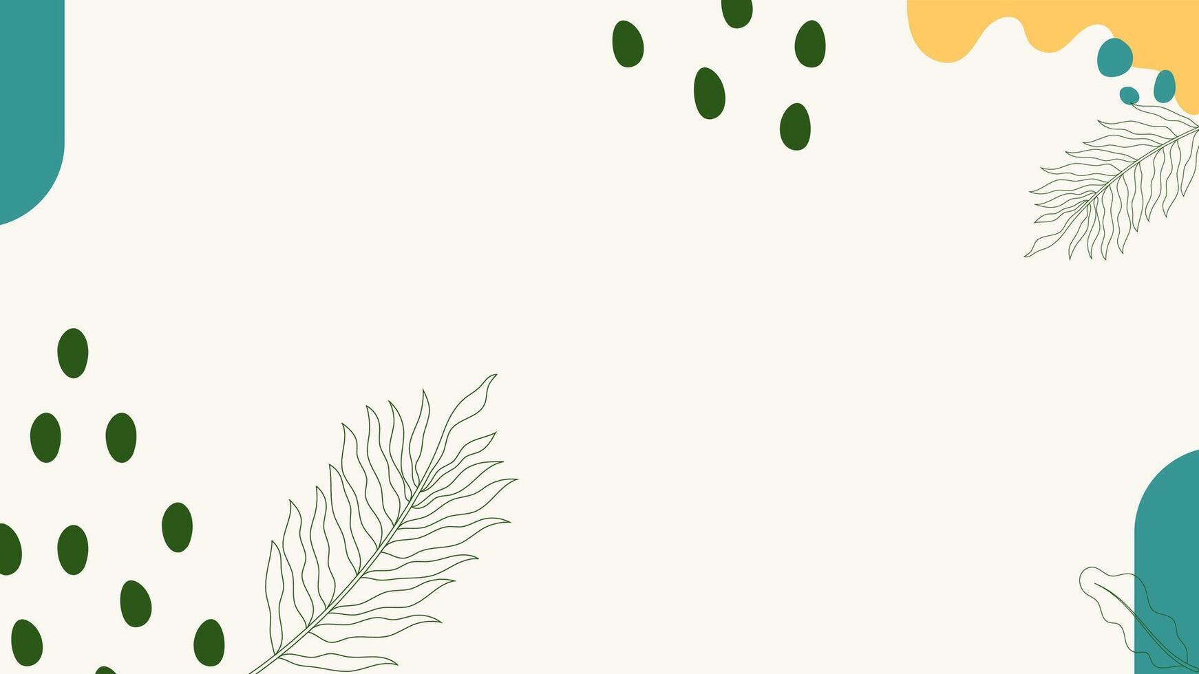 a green and yellow background with leaves vector