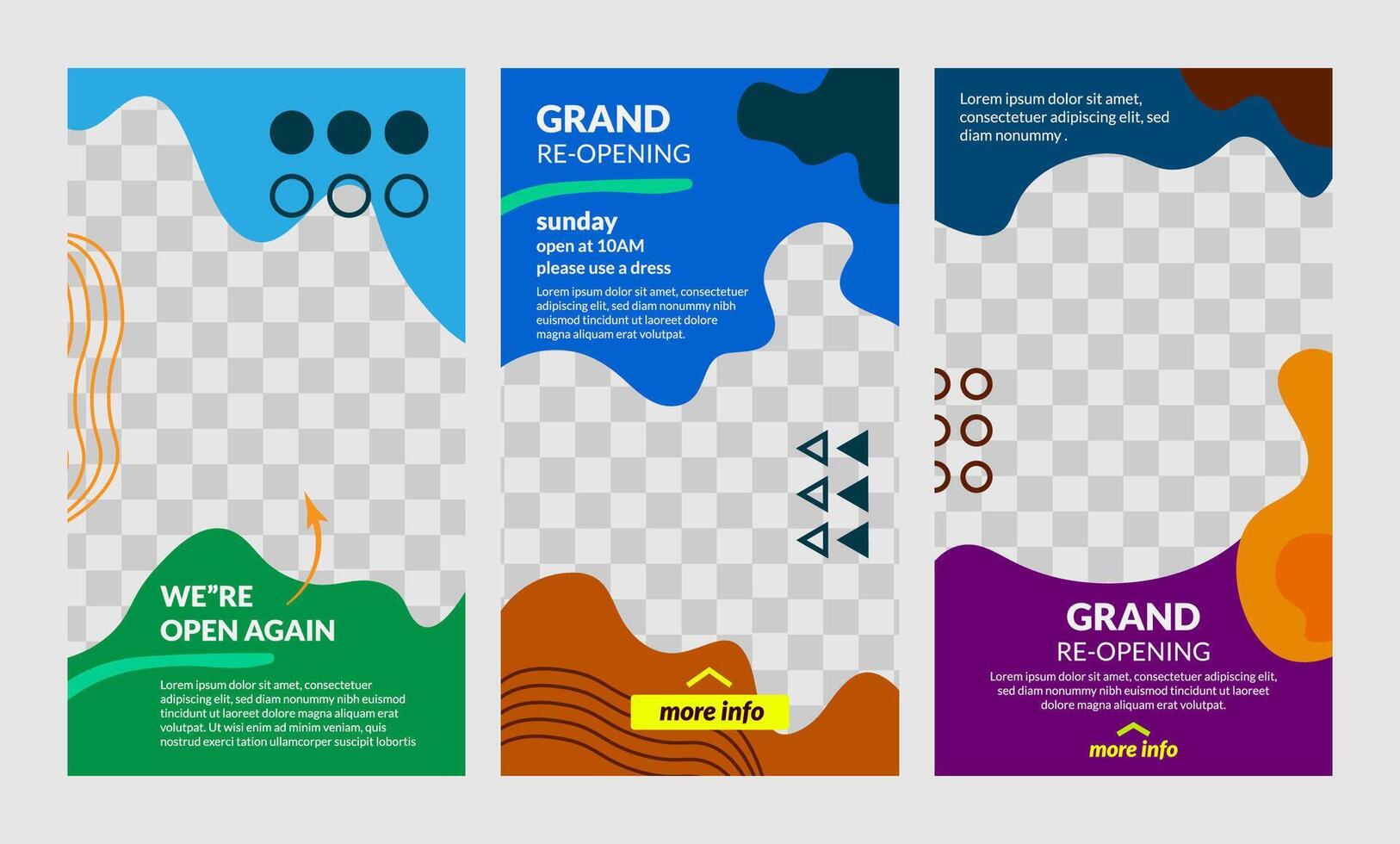 template set suitable for your business vector