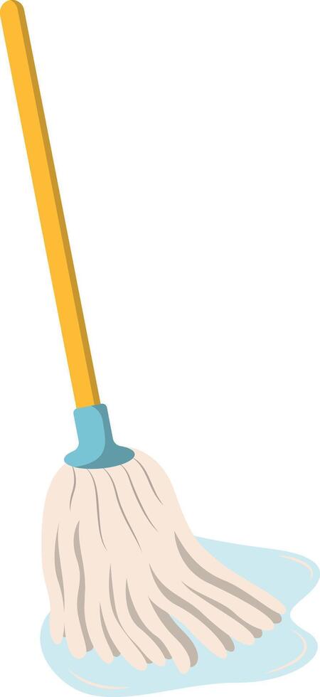 Cleaning Tools Clipart. Housekeeping Accessories. Isolated on White Background. vector