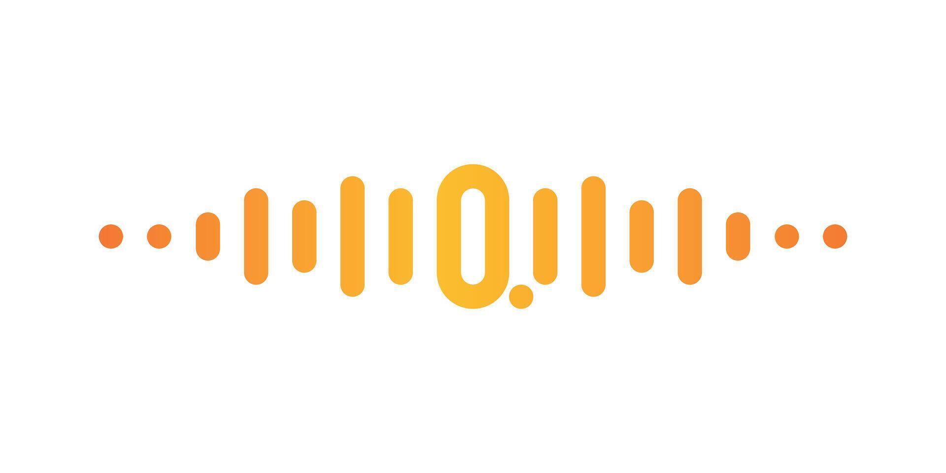 Letter Q with pulse music player element. Audio wave logo design. Premium vector